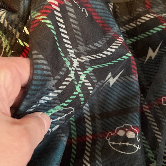 Monster High Frankie Stein Her Universe Dress Medium Skulls Goth Suspenders Cage - Picture 10 of 11